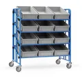 Produktbild: Fetra Montagewagen Baukasten-System 4 neigbare Böden 300kg mit Kästen