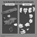 Produktbild: 30-MM-OP-TEILE-SET 11 GROSSER CAN/ARM 1/144-MODELLSATZ BANDAI-MODELLSATZ