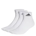 Produktbild: adidas Unisex Kinder Thin and Light Ankle Socks 3 Pairs, White / Black, 7-8 Years