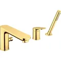 Produktbild: Duravit Wave 3-Loch Wannenarmatur, Ausladung 200 mm, WA5260000034, Farbe: Gold Poliert