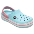 Produktbild: Crocs Crocband Clog K Clog Sommerschuh, Schlappen, Hausschuh, Badeschuh mit Kontrast-Akzenten blau|rosa 34 EU (M3W5-J3)