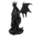 Produktbild: MystiCalls Drache schwarz auf Fels - Drache Fantasy Gothic Figur