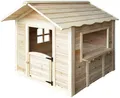 Produktbild: Deluxe Spielhaus Palast Natur Kinderhaus Kinderspielhaus Holzhaus Holzhütte