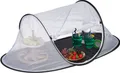 Produktbild: Relaxdays Fliegenhaube Lebensmittel, gegen Fruchtfliegen, groß, Obst & Kuchen, Insektenhaube, 40x107x58 cm, weiß-schwarz