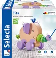 Produktbild: Selecta 62101 Tita, Nachzieh-Elefant, Schiebe-und Nachziehspielzeug aus Holz, 14 cm