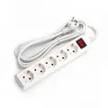 Produktbild: Aigostar 5-fach Steckdosenleiste, 1,5 m Kabel, max. 3680 W, Hauptschalter, mit Kindersicherung