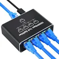 Produktbild: NEUTYPECHIC LAN Splitter 1 auf 4, 1000Mbps Gigabit Ethernet Splitter LAN Switch 4 Port, RJ45 Netzwerk-Switches mit Type-C für Computer, Laptop, Switch, Router, Netzwerksteckdose, TV-Box, et