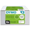 Produktbild: DYMO Original LabelWriter Versandetiketten/-Namensschilder (groß) | 54 mm x 101 mm | 6 Rollen mit je 220 leicht ablösbaren Etiketten (1.320 Etiketten) | für LabelWriter Etikettendrucker