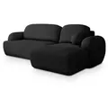 Produktbild: ECKSOFA MODENZA N R-S Schwarz Boucle-Stoff mit Schlaffunktion