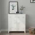 Produktbild: Metallschrank Oripää 90x80x33 cm Weiß [en.casa]