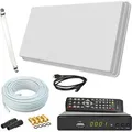 Produktbild: Selfsat H30D1+ Flachantenne Single + HD RECEIVER + 10m Kabel + Fensterhalterung + 1 Fensterdurchführung + 4 F-Stecker + 2 Wetterschutztüllen (Ful...