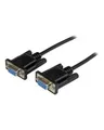 Produktbild: StarTech.com 2m Black DB9 RS232 Serial Null Modem Cable F/F Nullmodemkabel DB-9 W bis W 2 m geformt Daumenschrauben Schwarz (SCNM9FF2MBK)