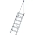 Produktbild: Alu-Treppe 60 Grad 6 Stufen B 600 mm lichte Höhe 1450 mm Ausladung 1096 mm,