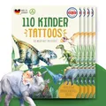 Produktbild: MeinBaby123 550 hautfreundliche Kinder Tattoos mit Dinos, Dinosaurier Tattoo, Kindertattoos zum Aufkleben, Geschenk für Kinder, vegan & made in Germany (5x Dinos)