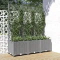 Produktbild: Vidaxx Pflanzgefäß mit Spalier 120x40x136 cm Polypropylen hellgra