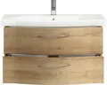 Produktbild: Badmöbel-Set Serie 6005 Sprint BxT 97 x 48,1 cm Frontfarbe Eiche riviera 2-teili