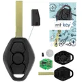 Produktbild: MT-KEY Funk Schlüssel HU92R 434MHZ Fernbedienung ID48 kompatibel mit BMW 3er E46 Z3 E46/7 5er E39 7er E38 X3 E83 X5 E53 Z4 E85 E86 Z8 Autoschlüssel