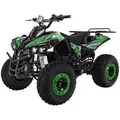 Produktbild: Actionbikes Motors Kinder Quad Elektro ATV S-10 | 𝟒𝟖 Volt 𝟭𝟬𝟬𝟬 Watt Motor bis 𝟐𝟬 km/h - Kinderquad - Pocket Quad - Miniquad - Scheibenbremsen - Für Kinder ab 8 Jahren (Schwarz/Grün)