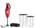 Produktbild: ESGE-Zauberstab E120 Select Premium-Set 902125 rot, Hand - Stabmixer, Pürierstab, inkl. Becher-Set 600ml & 400ml, elektrischer AC – Motor 2-stufig, Soft-Touch Membranschalter, ergonomischer Griff