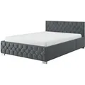 Produktbild: Juskys Polsterbett Nizza 180 x 200 cm mit Bettkasten & LED Beleuchtung in Dunkelgrau