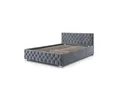 Produktbild: Juskys Polsterbett Nizza 180x200 cm - Lattenrost, Stauraum & LEDs - Samtbezug mit Steppung - Grau
