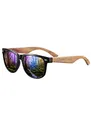 Produktbild: AMEXI Holz Sonnenbrillen/Sonnenbrille mit Holzbügeln aus Walnuss für Damen & Herren/Polarisierende Brillengläser mit UV400-Schutz