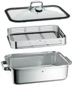 Produktbild: WMF Dampfgartopf Vitalis, Bräter Induktion mit Glasdeckel und Silikonrand, Cromargan® Edelstahl Rostfrei 18/10, Dampfgarer mit integriertem Thermometer, backofengeeignet bis 180 Grad