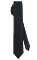 Produktbild: TigerTie - schmale Krawatte in schwarz matt, fein und dezent, uni, 6 cm Breite