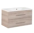 Produktbild: FACKELMANN Waschbeckenunterschrank B.clever Waschtischset 90cm Korpusfarbe: Alaska-Esche Frontfarbe: