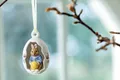 Produktbild: Villeroy&Boch Osterdekoration Bunny Tales Ornament Ei Max, blaue Blüten 6876