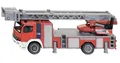 Produktbild: SIKU 1841 Feuerwehrleiterwagen 1:87 | Metall/Plastik, ausfahrbare Leiter