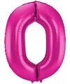 Produktbild: Folat 631907 - Folienballon Zahl 0 - magenta - ca. 86 cm