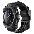 Produktbild: SUPCASE Armband für Galaxy Watch 4 Classic [46mm] Robust Hülle Ersatzarmband Sport Band Bumper Case Schutzhülle [Unicorn Beetle Pro] 2021 Ausgabe (Schwarz)