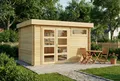Produktbild: Gartenhaus Leandro mit Fußboden aus Holz, Gerätehaus 394x268cm mit 28 mm Wandstärke in Naturbelassen