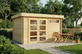 Produktbild: Gartenhaus Leandro mit Fußboden aus Holz, Gerätehaus 394x268cm mit 28 mm Wandstärke in Naturbelassen