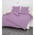Produktbild: Janine Bettwäsche Seersucker Uni Piano 155x200 cm inklusive Kissenbezug 80x80 cm Flieder