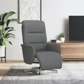 Produktbild: Relaxsessel Mit Fußteil Dunkelgrau Stoff - Vidaxl