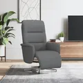 Produktbild: Relaxsessel mit Fußteil Dunkelgrau Stoff