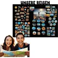 Produktbild: Anwicar Magnettafel Unsere Reisen - Horizontal 55x80 cm - Schwarz - Schwarz
