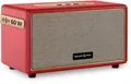 Produktbild: Bennett & Ross BB-860RD Blackmore - Retro Bluetooth Lautsprecher in Lederoptik - 60W Stereo Speaker mit Bass - USB-Anschluss - kabelgebundene Vintage Box - 3,5mm Klinke Aux-Anschluss - Rot