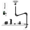 Produktbild: KDD Kamera Halterung Tisch Magic Arm, 55,1cm Webcam Halterung 360° Tischstativ mit Handyhalter für Projektor Ringlicht Logitech C922 C930e C920 C925e C615 4K GoPro Hero Blue Yeti(1/4