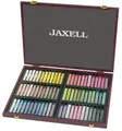 Produktbild: Honsell 47772 - Jaxell Pastellkreide, eckige Form, 72er Set, im Holzkoffer, für flächiges und präzises Arbeiten, satte, lichtechte Farben, ideal für Künstler, Hobbymaler, Schule, Kunstunterricht