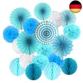 Produktbild: ZERODECO Seidenpapier Pompoms, Papier Fans Fächer und Wabenbälle Dekorpapier K