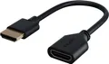 Produktbild: Goobay HDMI-Flexadapter, A-Stecker - A-Buchse, 10cm, schwarz HDMI-Kabel