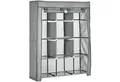 Produktbild: HOMCOM Stoffschrank Faltschrank, Faltbare Garderobe aus Vliesstoff (Kleiderschrank, 1-St., Tücherschrank) Hellgrau, 125 x 43 x 162,5 cm
