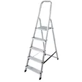 Produktbild: KRAUSE Stehleiter einseitig CORDA silber 5 Stufen, H: 175,0 cm