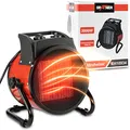 Produktbild: Grafner Keramik Heizlüfter mit 3000 Watt 3KW, 3 Heizstufen, automatischer Thermostat, kraftvoller Turbo Heizer, PTC-Element, Überhitzungsschutz, Bauheizer elektrisch, Elektroheizung, Zeltheizung