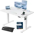 Produktbild: JUMMICO Höhenverstellbarer Schreibtisch mit USB-Ladeanschluss,Schreibtisch Höhenverstellbar Elektrisch 120 x 60 cm, Steh-Sitz Tisch Stehpult Verstellbarer Computertisch,Standing Desk,Weiß