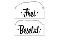 Produktbild: speecheese Metallschild Toilette ist besetzt bzw. frei Wendeschild mit Kordel Schild