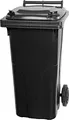 Produktbild: PROREGAL 2-Rad-Mülltonne MGB | HDPE-Kunststoff | HxBxT 94,5x48x54cm | Fassungsvermögen 120 Liter | Grau/Schwarz | Mülltonne, Müllgroßbehälter, Mülleimer, Abfalltonne, Müllbehälter, Universaltonne